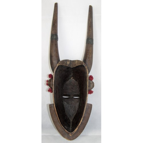 258 - Marka Bambara Mask with Horns From Mali. Marka Bambara Mask with Horns From Mali. The Marka are a Ma... 