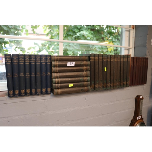 27 - Letters of Horace Walpole by Toynbee Oxford at the Clarendon Press 8 Volumes