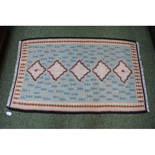 36 - Moroccan Rug with border 123 x 79cm