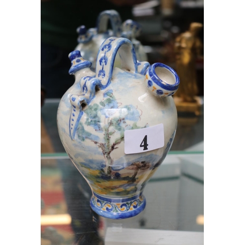 4 - Italian Maiolica Tin glaze Drug Jar decorated with Classical and landscape view. Signed to base. 18c... 