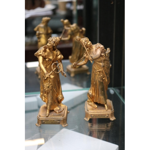 5 - Pair of Ormolu Spelter figures 'Jeu de Grace' 14cm in height