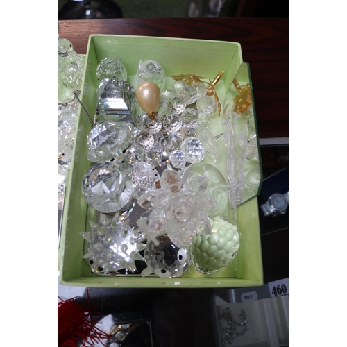 59 - 2 Boxes of assorted Swarovski Crystal figures and ornaments