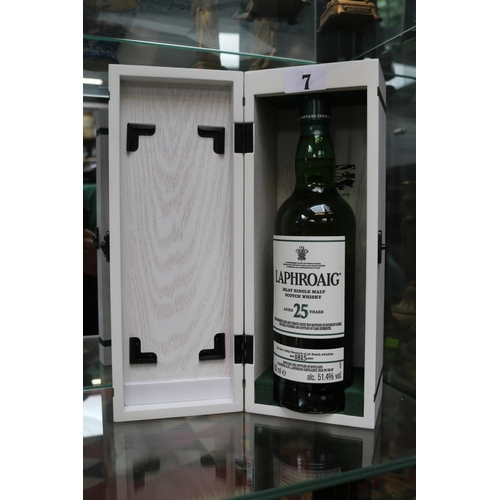 7 - Laphroaig Islay Single Malt Scotch Whisky Aged 25 Years in White wooden presentation box 2019