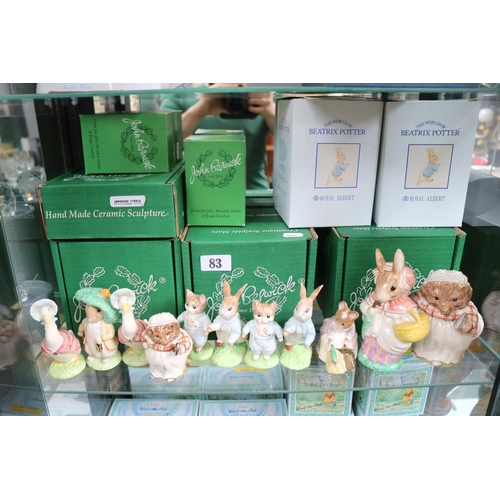 83 - Collection of boxed Beatrix Potter Royal Albert and John Beswick figures (11)