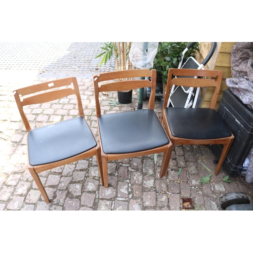 574A - 3 Nathan Teak dining chairs