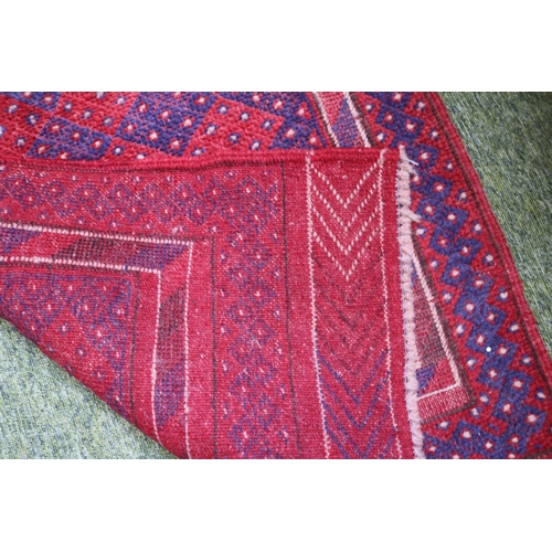 105 - Meshwani Red Ground Rug 264 x 65cm