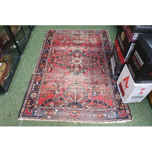 29 - Antique Hamadan Red Ground Rug 150 x 103cm