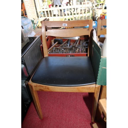 603 - Set of 3 Teak Mid Century Chairs