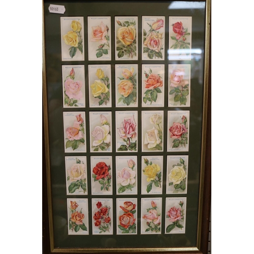 108 - 2 Framed sets of Wills Cigarette cards Roses