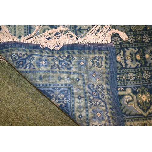 137 - Large Blue Ground Rug with Tassel ends 320cm in Length