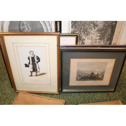 138 - Collection of assorted Framed 19thC and later Pictures and Prints to include Her Majesty's Entry to ... 