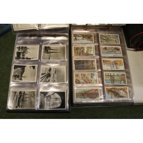 140 - 2 Albums of assorted Cigarette Cards to include Churchman Navy at Work, Wills Mining, John Player Ol... 