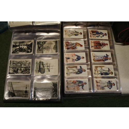 140 - 2 Albums of assorted Cigarette Cards to include Churchman Navy at Work, Wills Mining, John Player Ol... 