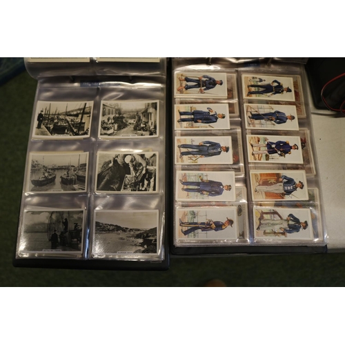 140 - 2 Albums of assorted Cigarette Cards to include Churchman Navy at Work, Wills Mining, John Player Ol... 