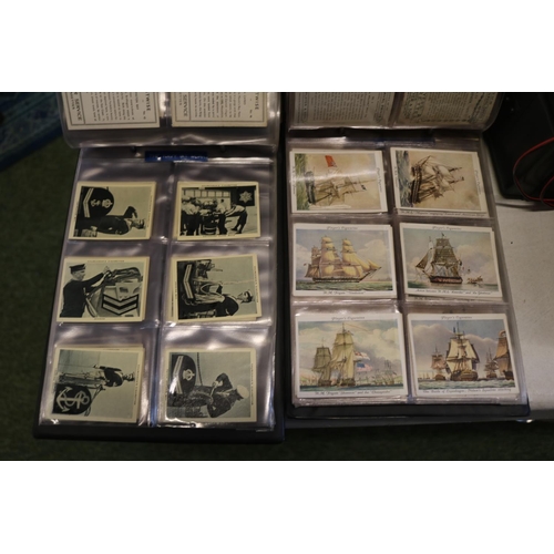 140 - 2 Albums of assorted Cigarette Cards to include Churchman Navy at Work, Wills Mining, John Player Ol... 