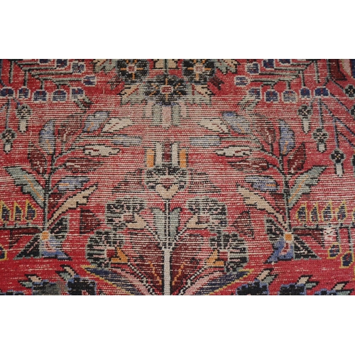 28 - Antique Hamadan Red Ground Rug 150 x 103cm