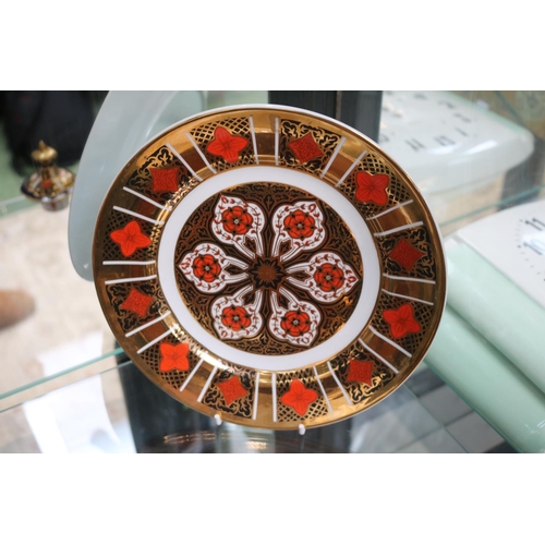 55 - Abbeydale plates x2 and two late 19th century Royal Crown Derby Vases