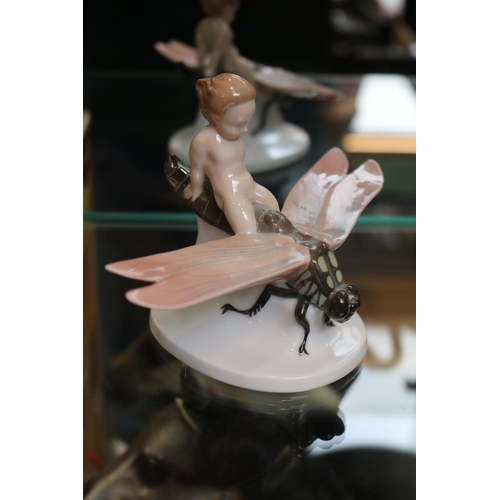 92 - Rosenthal Dragonfly Rider ceramic figure. 9.5cm in Height