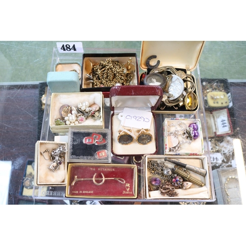 484 - Collection of 19thC and Later Costume Jewellery to include Bracelets, Brooches, Silver Amethyst set ... 
