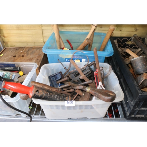 638 - 2 Boxes of assorted Hand Tools