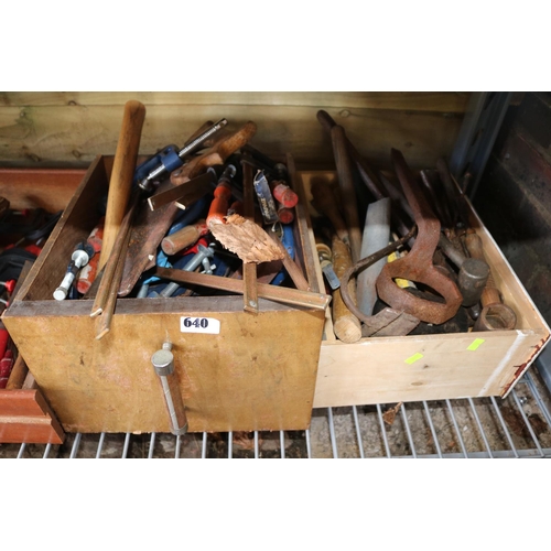 640 - 3 Boxes of assorted Hand Tools