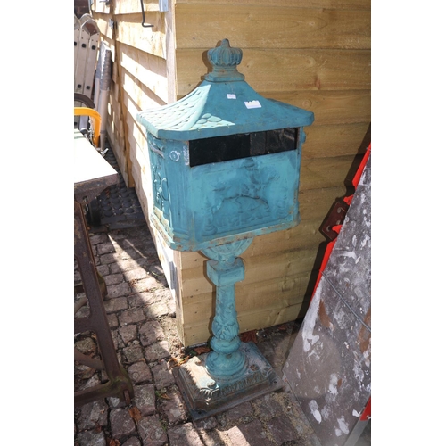 646 - Cast Metal embossed garden letter box