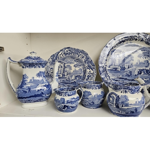 20 - Extensive Spode Italian design C.1816 pattern Blue and White assembled part dinner service, 20th Cen... 