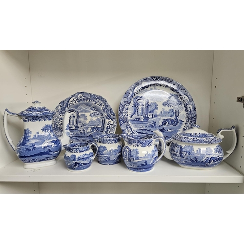 20 - Extensive Spode Italian design C.1816 pattern Blue and White assembled part dinner service, 20th Cen... 