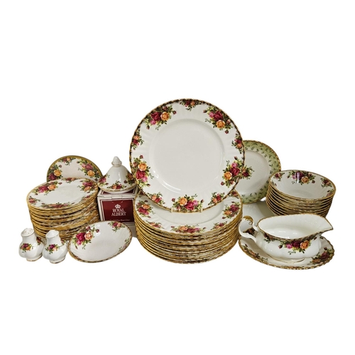 21 - Royal Albert Old Country Roses Part Service to include Dinner Plates, Side Plates, Tea Service, Crue... 