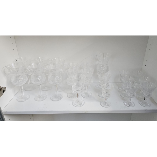 35 - Extensive suite of Edinburgh Thistle pattern Crystal glassware to include Decanters with Thistle kno... 