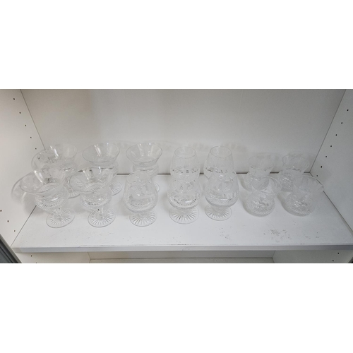 35 - Extensive suite of Edinburgh Thistle pattern Crystal glassware to include Decanters with Thistle kno... 