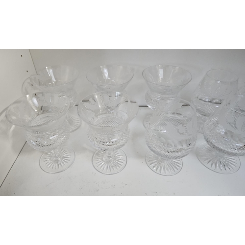 35 - Extensive suite of Edinburgh Thistle pattern Crystal glassware to include Decanters with Thistle kno... 