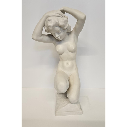 4 - Hutschenreuther Nude of a crouching woman entitled The Kneeling' by Karl Tutter (1883-1969) signed t... 