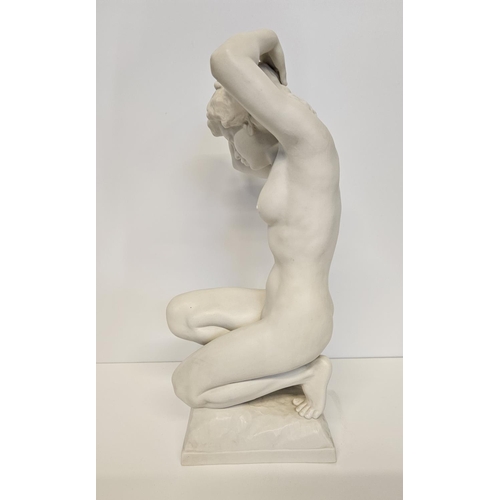 4 - Hutschenreuther Nude of a crouching woman entitled The Kneeling' by Karl Tutter (1883-1969) signed t... 