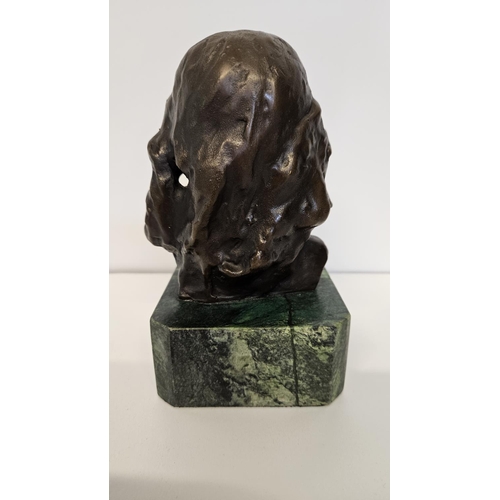 62 - Camille Rosalie Claudel (1864-1943) French Sculptor; Bronze Bust of a young girl mounted on polished... 