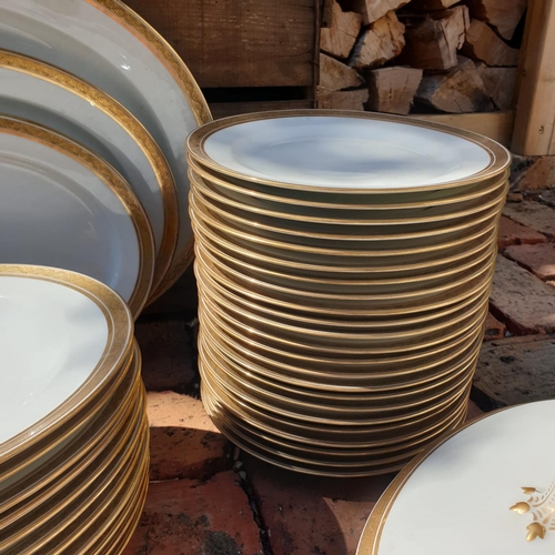 26 - Extensive Limoges of France J Pouyat Dinner Service comprising of 2 Oval covered Tureens with bases,... 