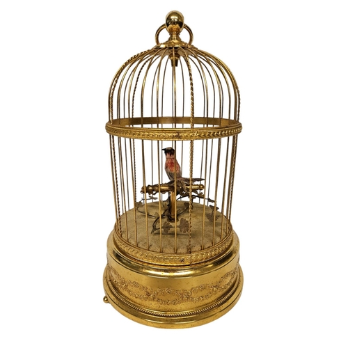 67 - Fine Reuge Music of Switzerland 1950s Singing bird Cage. Marked Reuge Music Ainte-Croix Made in Swit... 