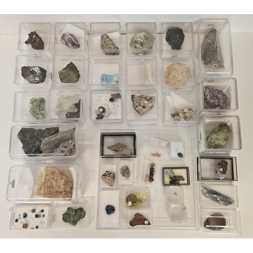 88 - A collection of Mineral specimens, including muscovite, Olivine, Barite, Garnet, Quartz, Feldspar, B... 