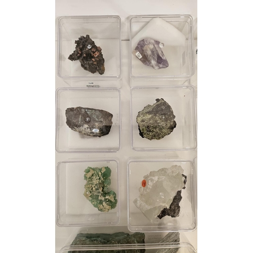 88 - A collection of Mineral specimens, including muscovite, Olivine, Barite, Garnet, Quartz, Feldspar, B... 