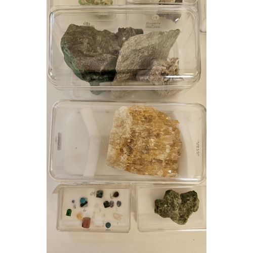 88 - A collection of Mineral specimens, including muscovite, Olivine, Barite, Garnet, Quartz, Feldspar, B... 