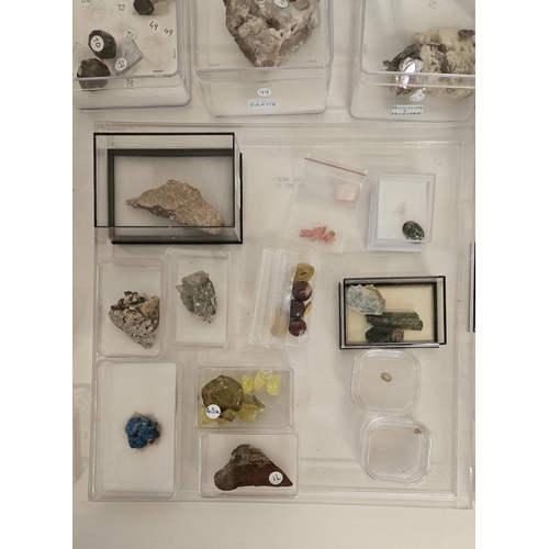 88 - A collection of Mineral specimens, including muscovite, Olivine, Barite, Garnet, Quartz, Feldspar, B... 