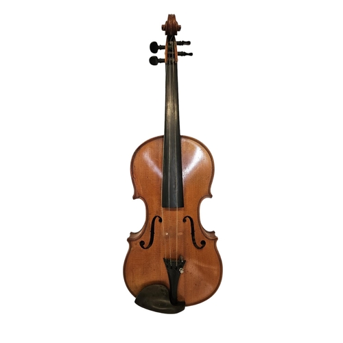 80 - A Violin by Francois Breton, Labelled: F. Breton, Brevete de S. A. R. M. With 1 bow and accessories ... 