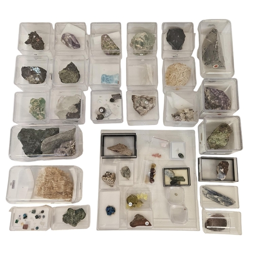 88 - A collection of Mineral specimens, including muscovite, Olivine, Barite, Garnet, Quartz, Feldspar, B... 