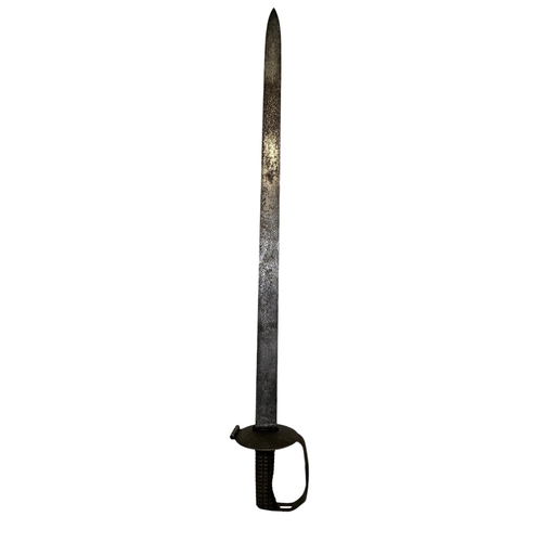 98 - Royal Navy 1804 Pattern Battle of Trafalgar Period Boarding Cutlass. Straight flat blade, 74cm long,... 