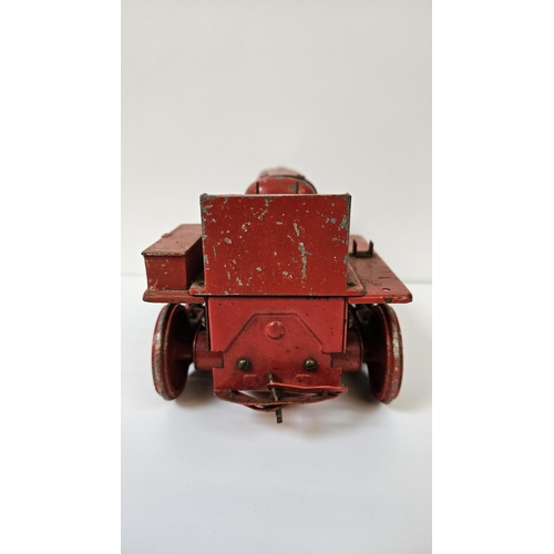 91 - A Rare Shackleton Toys Mechanical David Brown Trackmaster 30 Tractor with Red body, produced in 1952... 