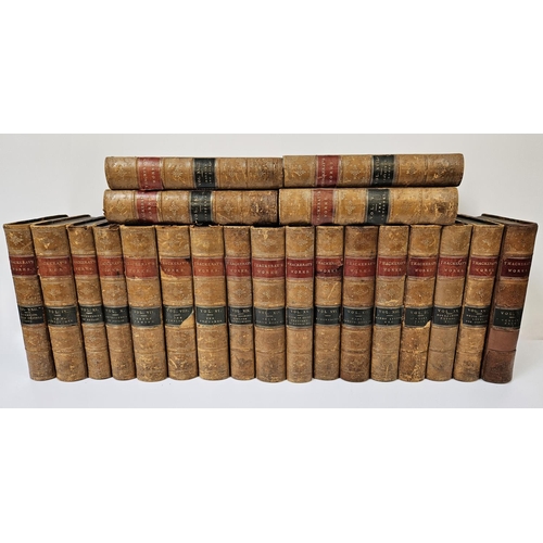 106 - The Works of William Makepeace Thackeray 21 volumes half-titles, plates and illustrations, some ligh... 