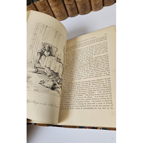 106 - The Works of William Makepeace Thackeray 21 volumes half-titles, plates and illustrations, some ligh... 