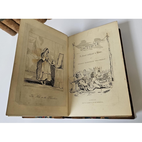 106 - The Works of William Makepeace Thackeray 21 volumes half-titles, plates and illustrations, some ligh... 