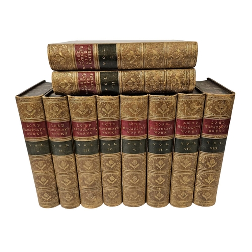 108 - The Works of Lord Macauley in Eight Volumes edited by his sister Lady Trevelyan; London Longmans, Gr... 