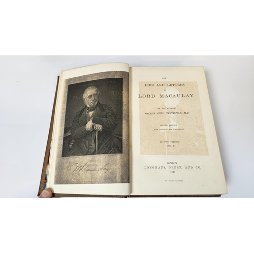 108 - The Works of Lord Macauley in Eight Volumes edited by his sister Lady Trevelyan; London Longmans, Gr... 